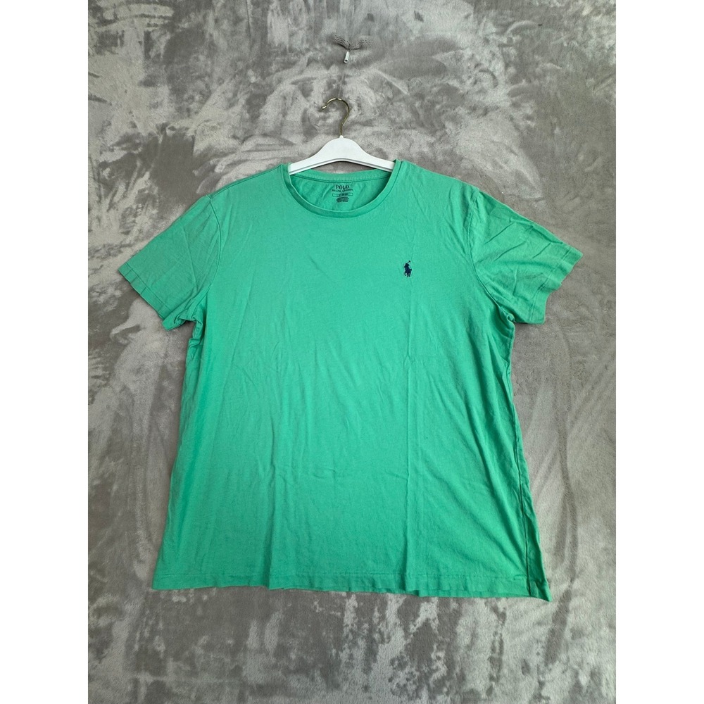 Polo Ralph Lauren Men's Green‎ Crew Neck T Shirt Pony Logo Size L 180/100A